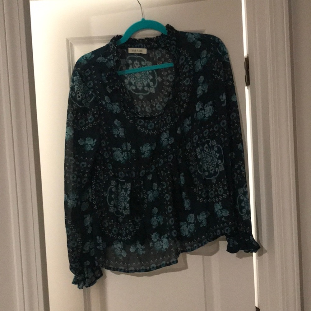 Sheer blue blouse